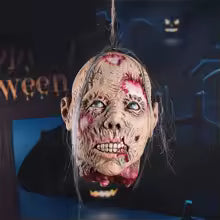 Tête Suspendue Halloween — Décoration Effrayante Réaliste